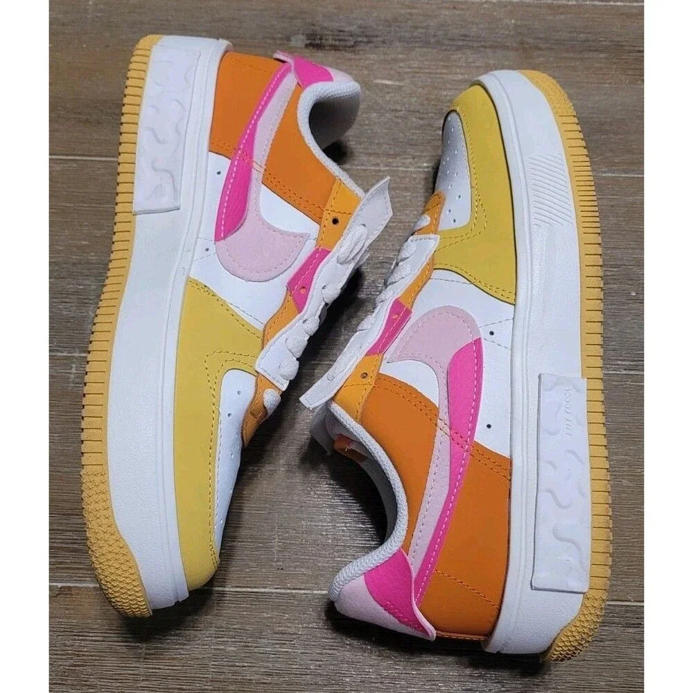 Nike Women's Fontanka Hyper Pink Sneakers - Pink, Yellow, Orange, White